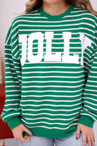 Feeling Jolly Striped Pullover