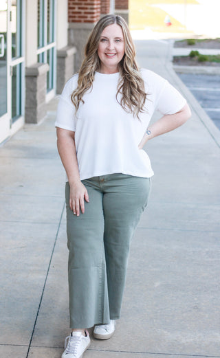 Staying Stylish in Faded Olive
