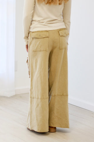Level Up Wide Leg Pants in Honey Mustard