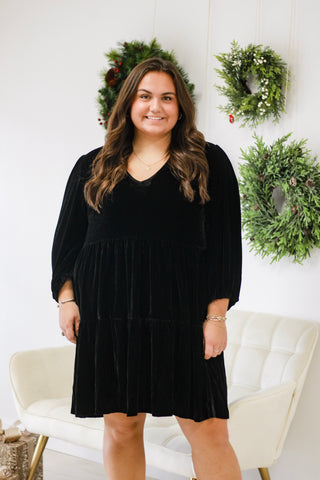 Our Last Dance Velvet Dress