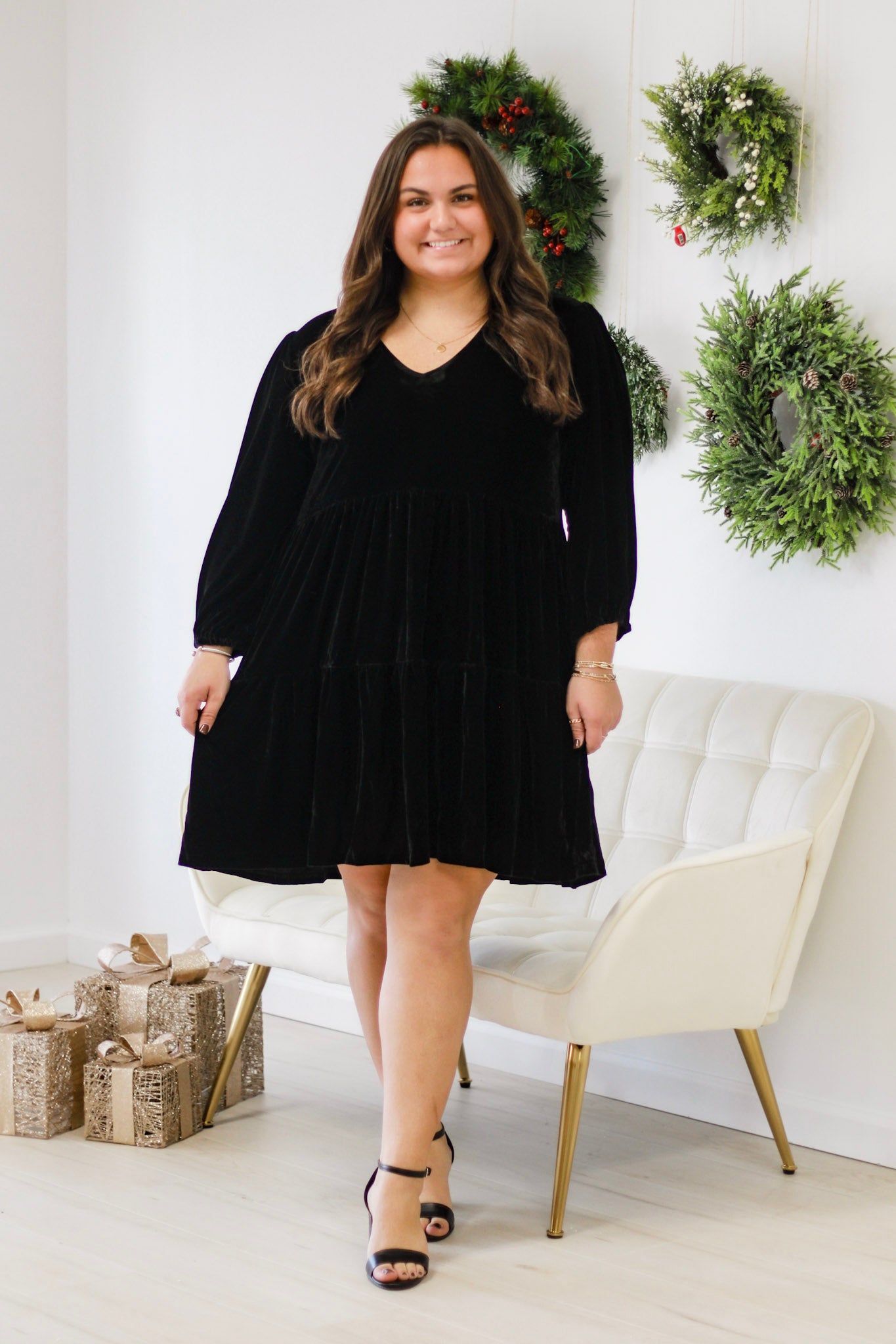 plus size black velvet dress Our Last Dance Velvet Dress – Allure Clothing Boutique