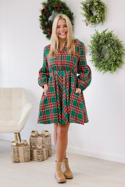 A Country Christmas Plaid Dress – Allure Clothing Boutique