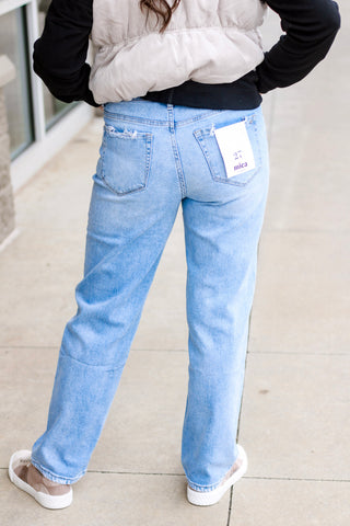 Falling for You Mica High Rise Light Wash Jeans
