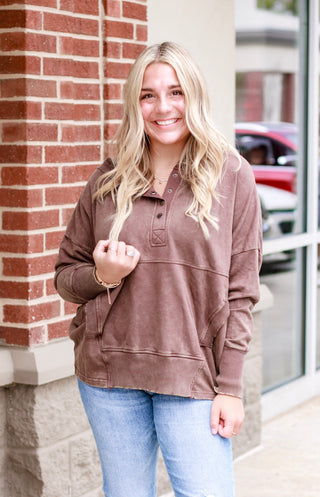 Love to Be in Love Chocolate Pullover