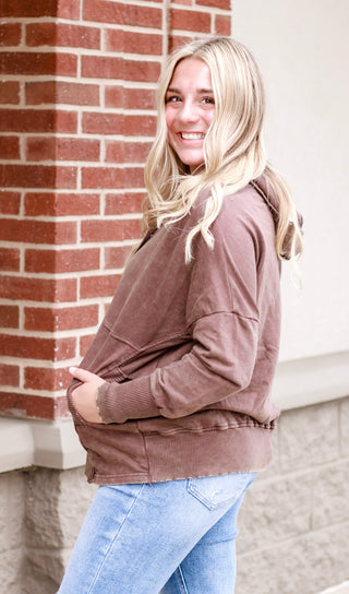 Love to Be in Love Chocolate Pullover