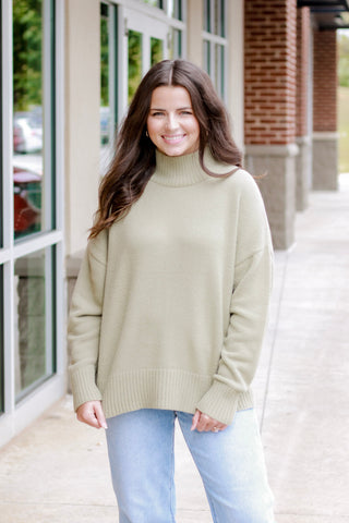 Keep It Cuddly Olive Sweater