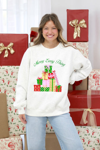 Merry Everything Christmas Tree Pullover