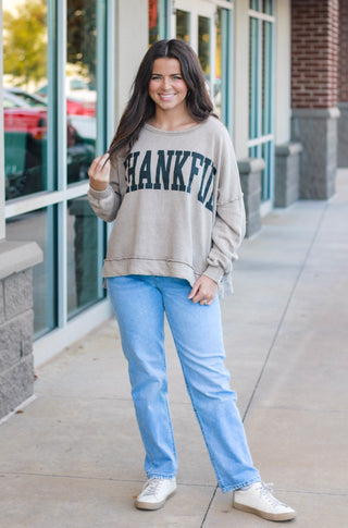 Thankful Brown Pullover