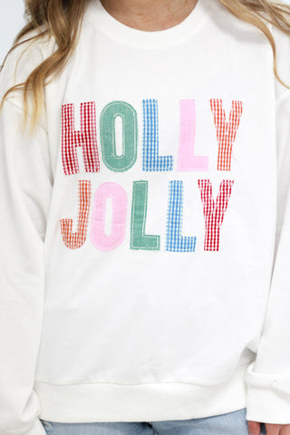 Holly Jolly Fun Embroidered Pullover