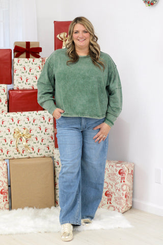 Cooler Than You Pullover in Dark Green