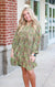Falling Into Florals Olive Dress