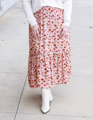 I Dream of Fall Floral Maxi Skirt