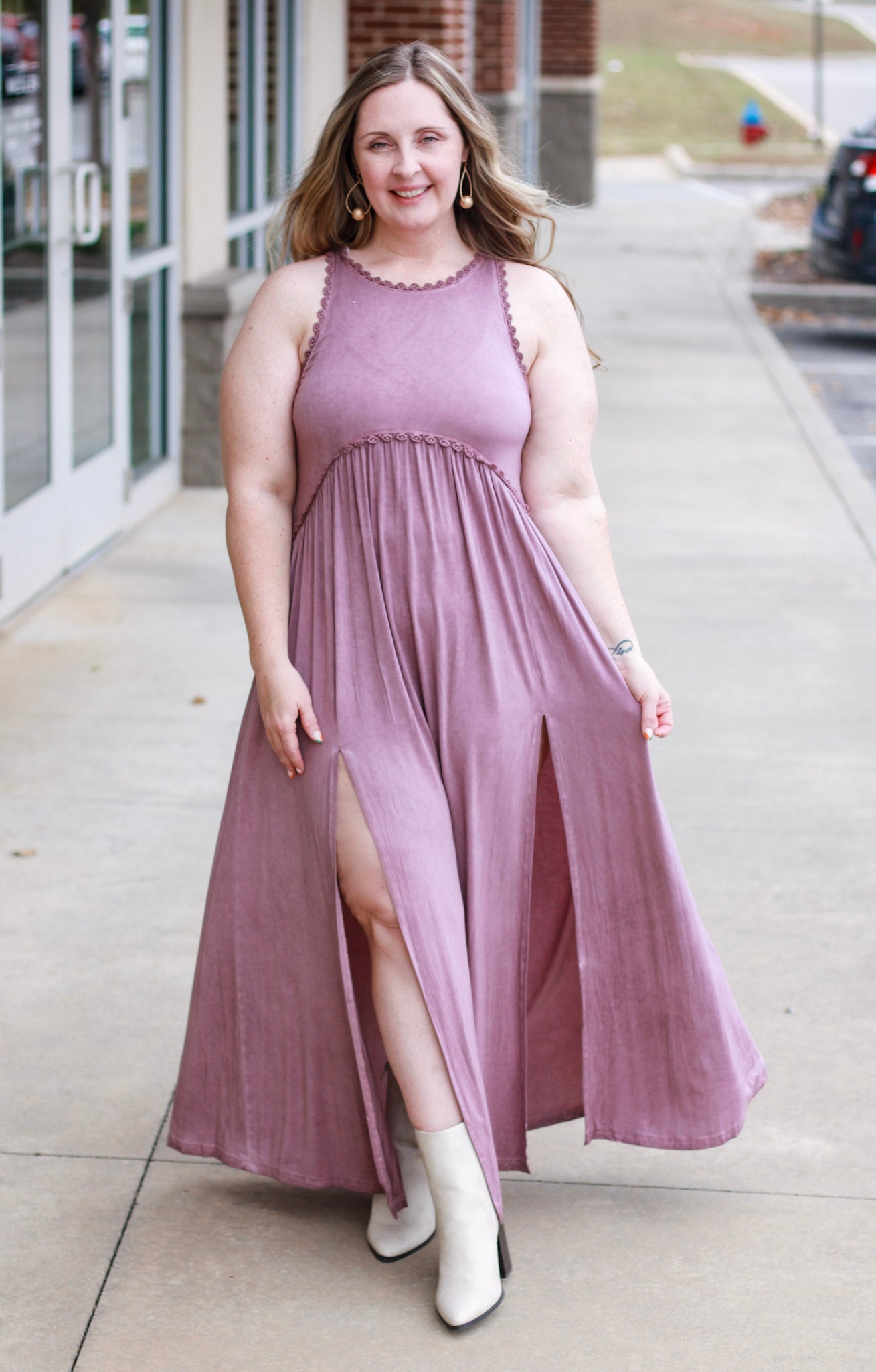 Forget Me Not Maxi in Burgundy