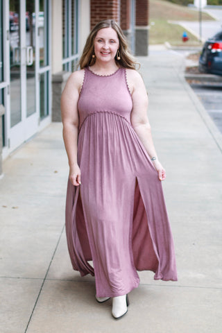 Forget Me Not Maxi in Burgundy