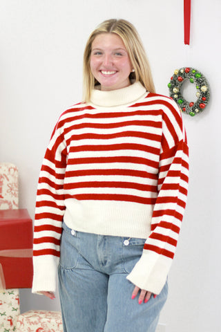 North Pole Bound Striped Sweater