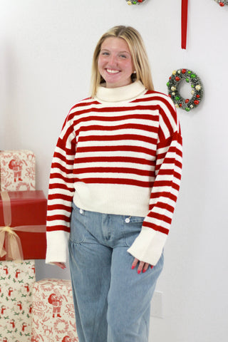 North Pole Bound Striped Sweater