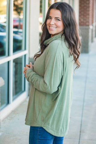 Soft as a Cloud Olive Top