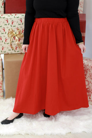 Holiday Cheer Red Skirt