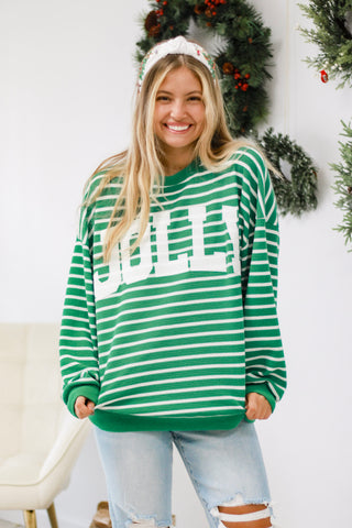 Feeling Jolly Striped Pullover