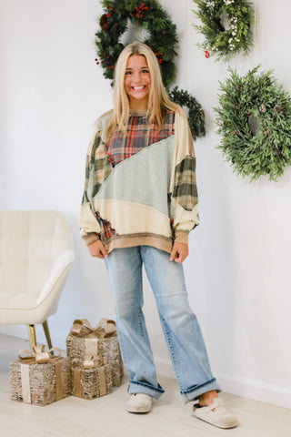 Fall Bonfires Plaid Pullover by Oli & Hali
