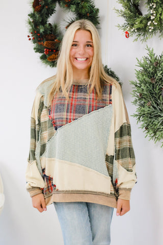 Fall Bonfires Plaid Pullover by Oli & Hali