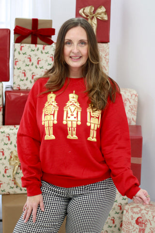 A Nutcracker Christmas in Red/Gold Puff