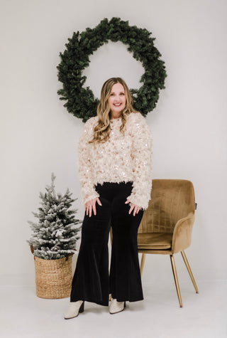 Favor of the Season Black Velvet Pants