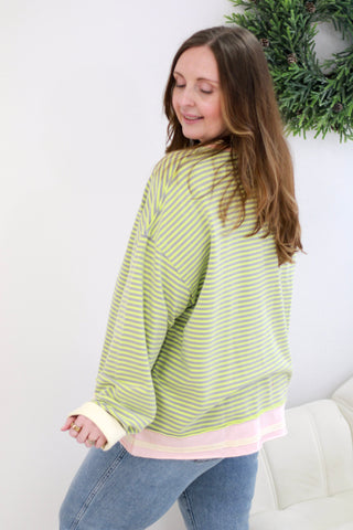 Sunday Morning Pullover in Lime Mocha