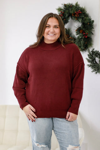 Winter Wonderland Sweater in Cranberry