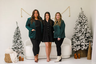 Holiday Favorite Black Dress with Black Jewels