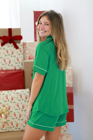 Taking a Snooze PJ Set in Kelly Green