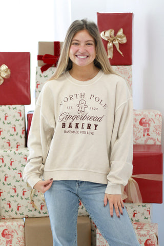North Pole Cropped Thermal Thermal Vintage Pullover