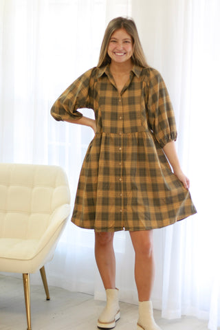 November Rain Flannel Dress