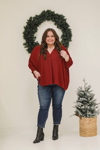 Christmas Bombshell Red Top