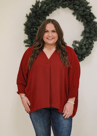 Christmas Bombshell Red Top