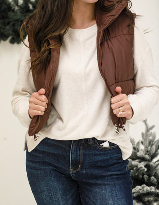 Chocolate Puffer Vest
