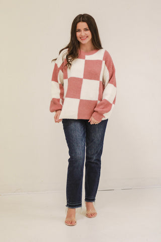 Sweet Like Me Check Print Top