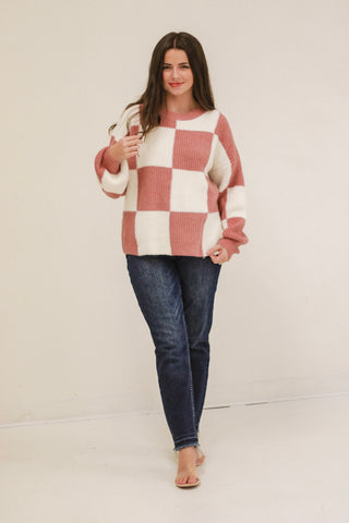 Sweet Like Me Check Print Top