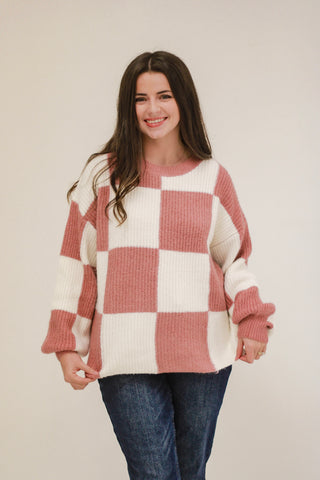 Sweet Like Me Check Print Top