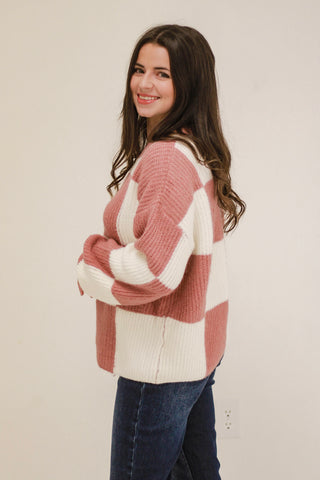 Sweet Like Me Check Print Top