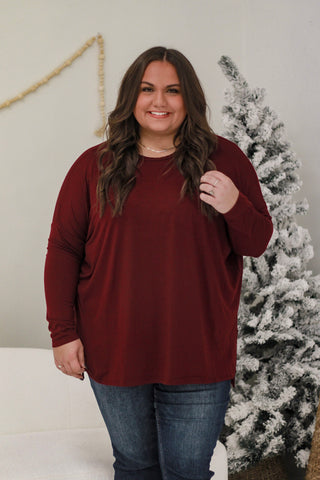 DB For Everyday Top in Burgundy