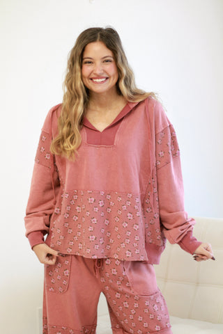 My Better Half Floral Hoodie