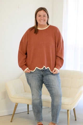 Have it Your Way Sweater in Cinnamon & Cream