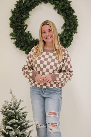 Checking Into It Sweater in Mocha