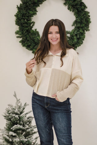 DB Cookies for Christmas Top in Cream