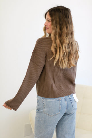 Figure It Out Sweater in Mocha