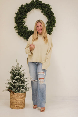 DB Split Decision Sweater in Oatmeal