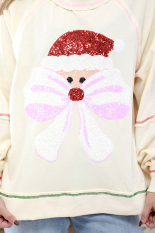 Santa's Tied in a Bow Sweatshirt