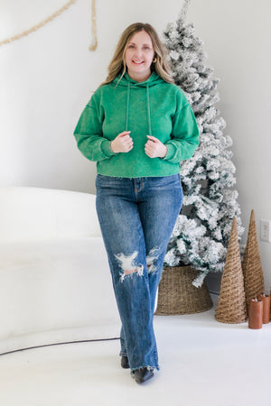 Color Me Christmas Cropped Hoodie