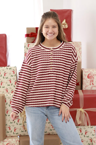 Baby, It's Cold Outside Stripe Top